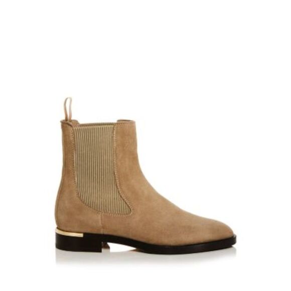 JIMMY CHOO Womens Beige Heel Pull-Tab Band At Heel Thessaly Leather Chelsea 37 - Picture 2 of 4